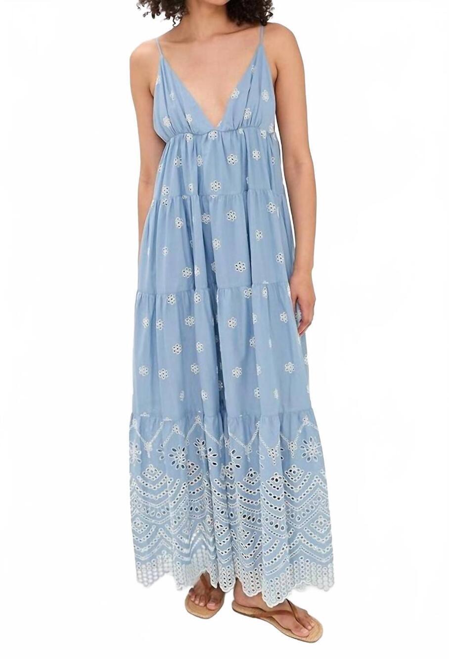 NEW MISA LOS ANGELES louka dress in periwinkle scallop